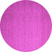 Round Machine Washable Abstract Pink Contemporary Rug, wshcon1371pnk