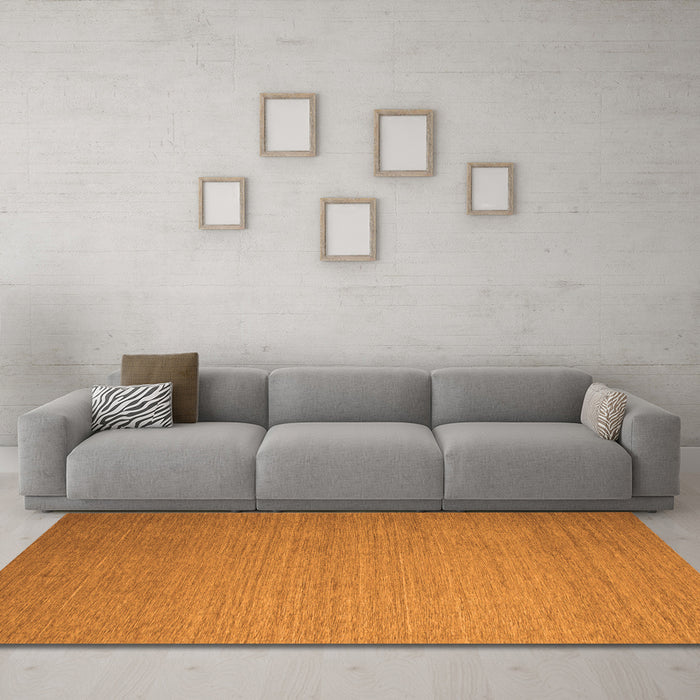 Machine Washable Abstract Orange Contemporary Area Rugs in a Living Room, wshcon1371org
