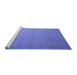 Sideview of Machine Washable Abstract Blue Contemporary Rug, wshcon1371blu