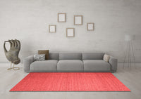 Machine Washable Abstract Red Contemporary Rug, wshcon1371red