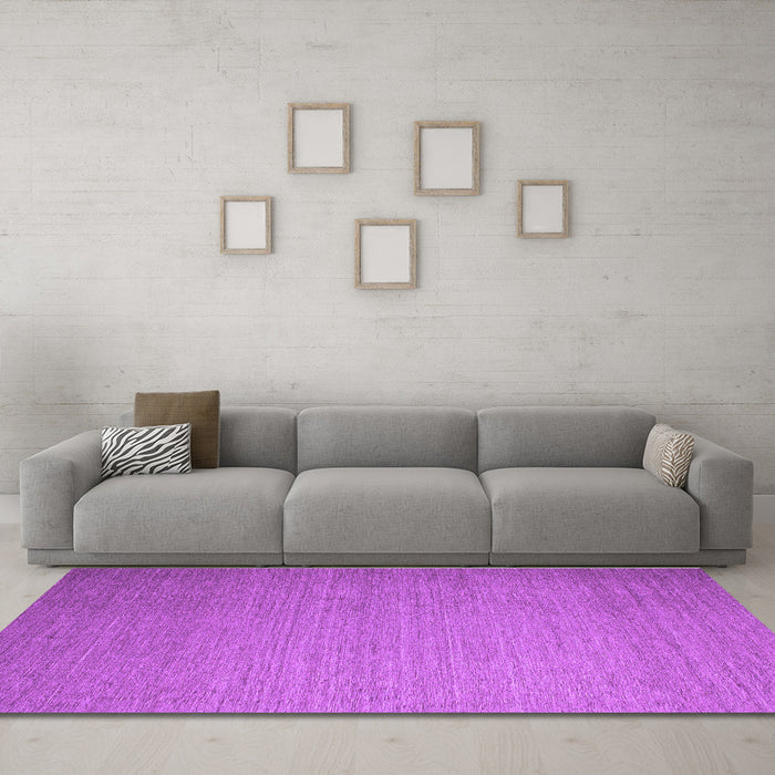 Machine Washable Abstract Purple Contemporary Area Rugs in a Living Room, wshcon1371pur