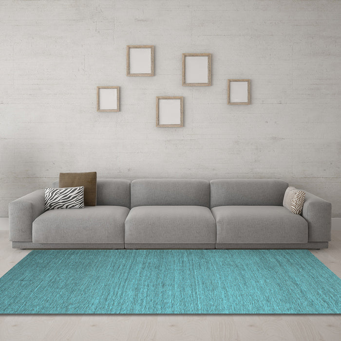 Machine Washable Abstract Light Blue Contemporary Rug in a Living Room, wshcon1371lblu