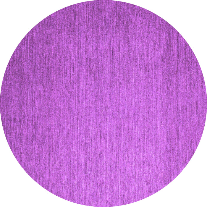 Round Abstract Purple Contemporary Rug, con1371pur