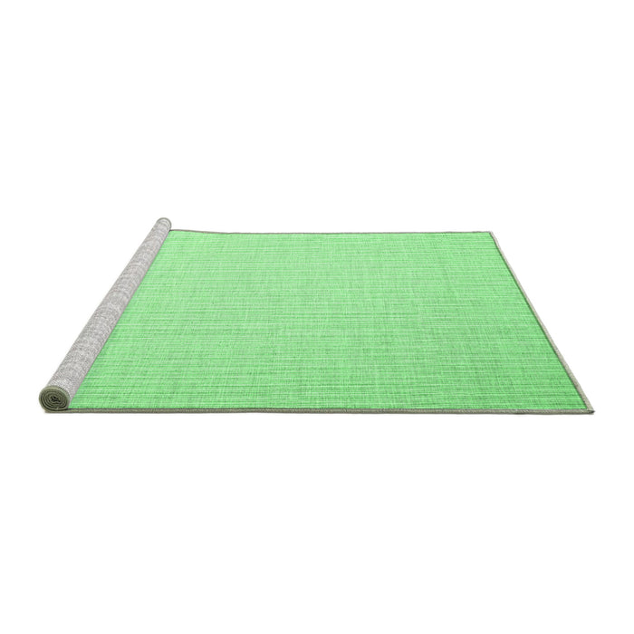 Sideview of Machine Washable Abstract Emerald Green Contemporary Area Rugs, wshcon1372emgrn
