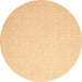 Round Abstract Brown Contemporary Rug, con1372brn