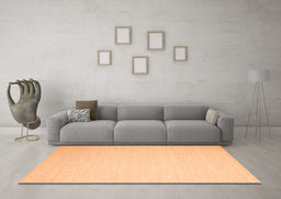 Machine Washable Abstract Orange Contemporary Area Rugs in a Living Room, wshcon1372org