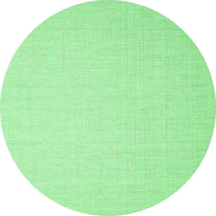 Round Machine Washable Abstract Emerald Green Contemporary Area Rugs, wshcon1372emgrn