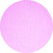 Round Abstract Pink Contemporary Rug, con1373pnk