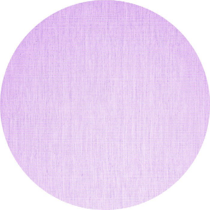 Round Abstract Purple Contemporary Rug, con1373pur