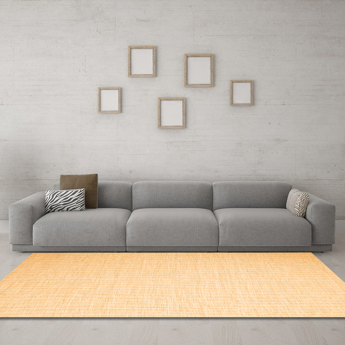 Machine Washable Abstract Orange Contemporary Area Rugs in a Living Room, wshcon1373org