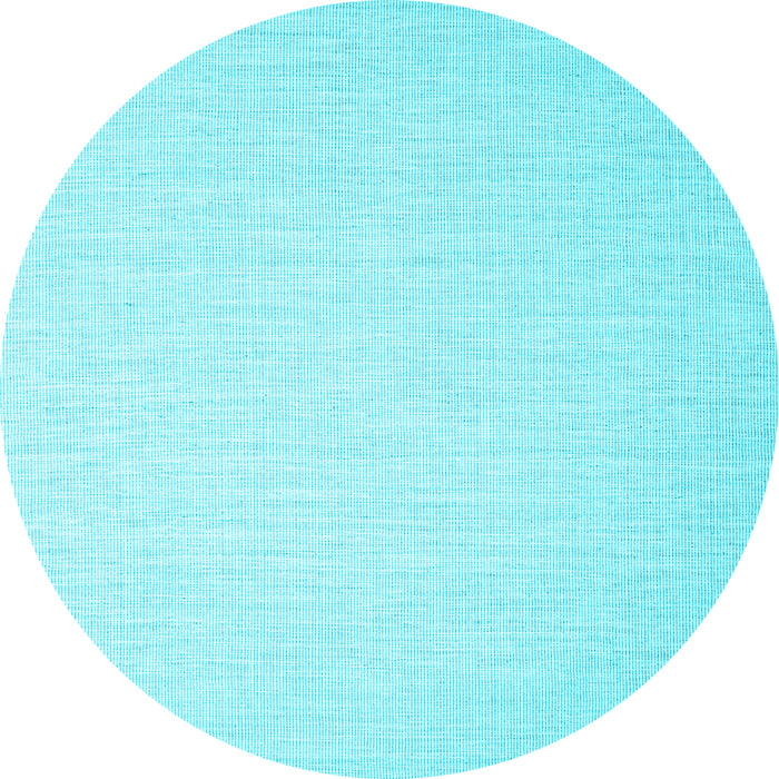 Round Abstract Light Blue Contemporary Rug, con1373lblu
