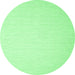 Round Abstract Emerald Green Contemporary Rug, con1373emgrn