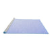 Sideview of Machine Washable Abstract Blue Contemporary Rug, wshcon1373blu