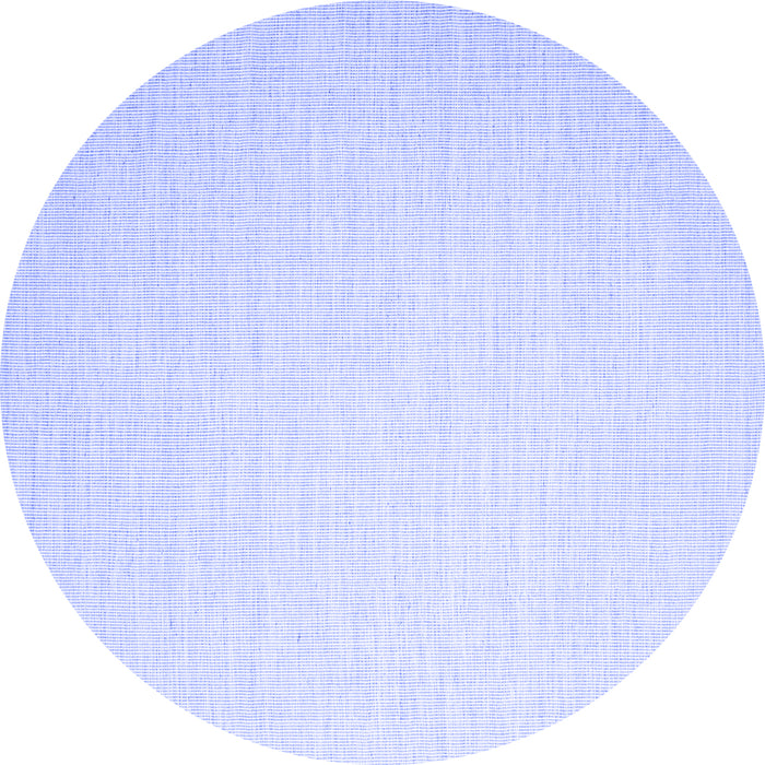Round Abstract Blue Contemporary Rug, con1373blu