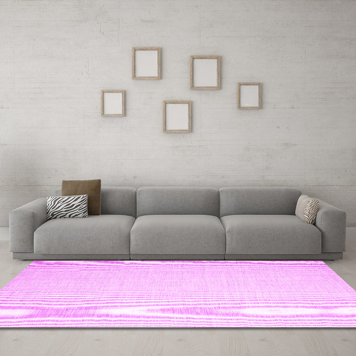 Machine Washable Abstract Pink Contemporary Rug in a Living Room, wshcon1373pnk