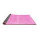 Sideview of Abstract Pink Contemporary Rug, con1374pnk