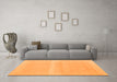 Machine Washable Abstract Orange Contemporary Area Rugs in a Living Room, wshcon1374org