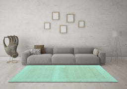 Machine Washable Abstract Light Blue Contemporary Rug in a Living Room, wshcon1374lblu