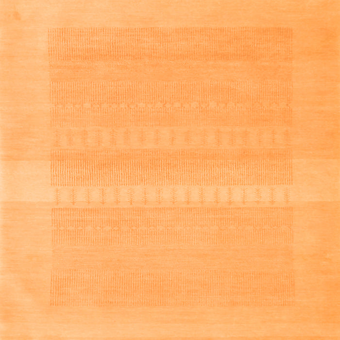 Round Machine Washable Abstract Orange Contemporary Area Rugs, wshcon1374org