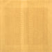 Square Abstract Brown Contemporary Rug, con1374brn