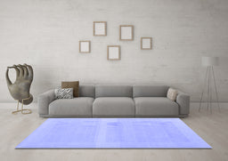 Machine Washable Abstract Blue Contemporary Rug in a Living Room, wshcon1374blu