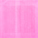 Square Abstract Pink Contemporary Rug, con1374pnk