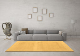 Machine Washable Abstract Brown Contemporary Rug in a Living Room,, wshcon1374brn