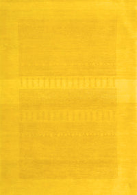 Abstract Yellow Contemporary Rug, con1374yw