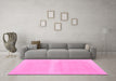 Machine Washable Abstract Pink Contemporary Rug in a Living Room, wshcon1374pnk