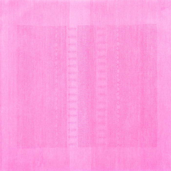 Square Machine Washable Abstract Pink Contemporary Rug, wshcon1374pnk