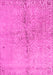 Machine Washable Abstract Pink Contemporary Rug, wshcon1375pnk