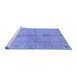 Sideview of Machine Washable Abstract Blue Contemporary Rug, wshcon1375blu