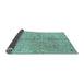 Sideview of Abstract Light Blue Contemporary Rug, con1375lblu