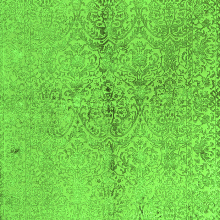 Serging Thickness of Machine Washable Abstract Green Contemporary Area Rugs, wshcon1375grn
