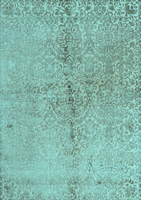 Abstract Light Blue Contemporary Rug, con1375lblu