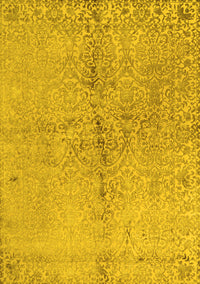 Abstract Yellow Contemporary Rug, con1375yw