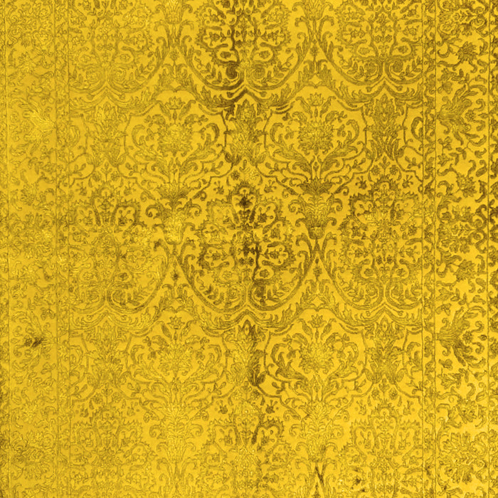 Machine Washable Abstract Yellow Contemporary Rug, wshcon1375yw