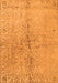 Serging Thickness of Machine Washable Abstract Orange Contemporary Area Rugs, wshcon1375org