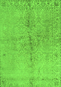 Abstract Green Contemporary Rug, con1375grn