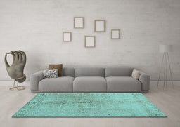 Machine Washable Abstract Light Blue Contemporary Rug in a Living Room, wshcon1375lblu