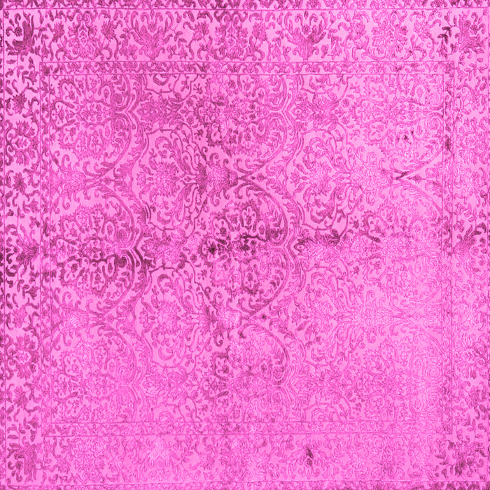 Square Machine Washable Abstract Pink Contemporary Rug, wshcon1375pnk