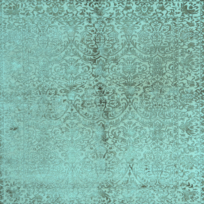 Square Abstract Light Blue Contemporary Rug, con1375lblu