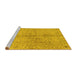 Sideview of Machine Washable Abstract Yellow Contemporary Rug, wshcon1375yw