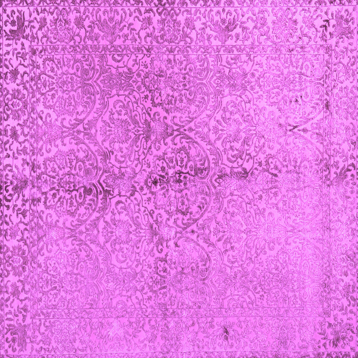 Square Abstract Purple Contemporary Rug, con1375pur