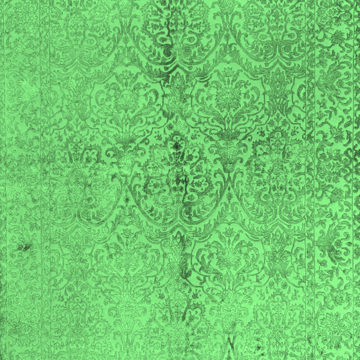 Machine Washable Abstract Emerald Green Contemporary Area Rugs, wshcon1375emgrn