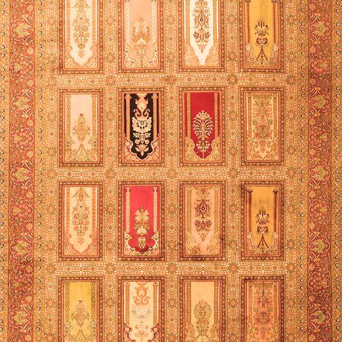 Serging Thickness of Machine Washable Abstract Orange Contemporary Area Rugs, wshcon1376org