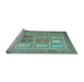 Sideview of Machine Washable Abstract Light Blue Contemporary Rug, wshcon1376lblu