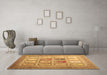 Machine Washable Abstract Brown Contemporary Rug in a Living Room,, wshcon1376brn