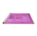 Sideview of Machine Washable Abstract Purple Contemporary Area Rugs, wshcon1376pur