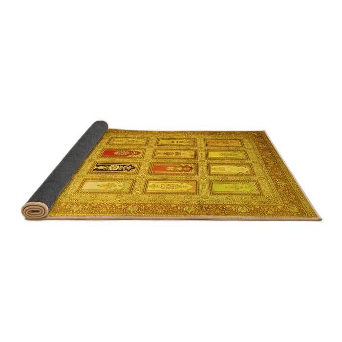 Sideview of Abstract Yellow Contemporary Rug, con1376yw
